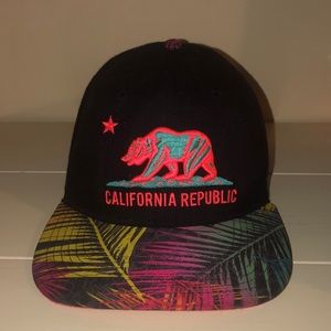 California Republic colorful snapback hat